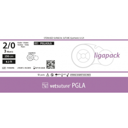 image: vetsuture PGLA metric 3 (USP 2/0) 250cm  (without needle)   ligapack