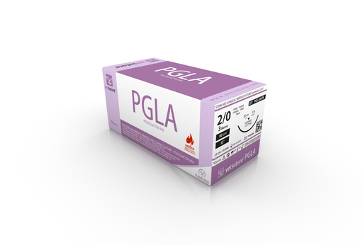 [PGLA3CN] vetsuture® PGLA (EP3, USP2/0, Reverse cutting 3/8c 30mm, 12x90cm)