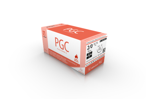 [PGC3DCN] vetsuture® PGC (EP3, USP2/0, Reverse cutting 1/2c 26mm, 12x90cm)